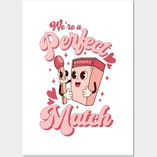 We're a Perfect Match T Shirt Valentine T shirt For Women Posters and Art